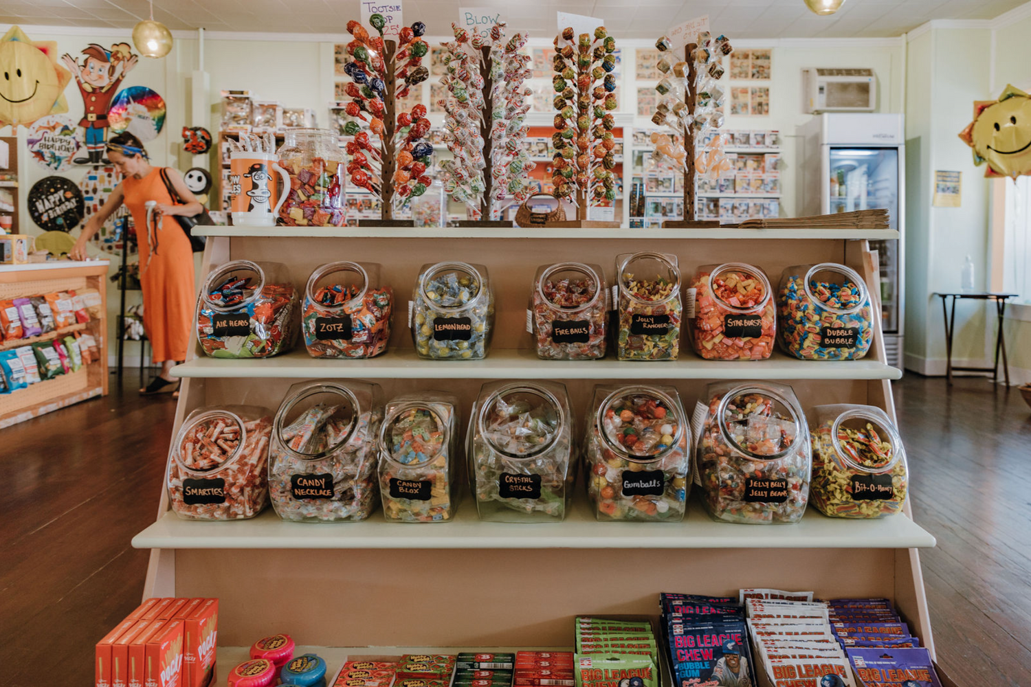 bulk candy jars in Candy-Os store